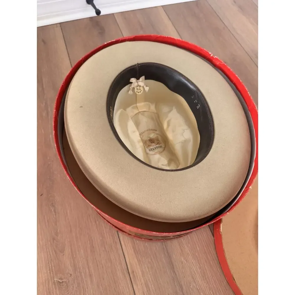 Vintage Stetson Open Road Silverbelly 3X Beaver Felt Hat 7 1/8 Long Oval w/ Box - Picture 5 of 16